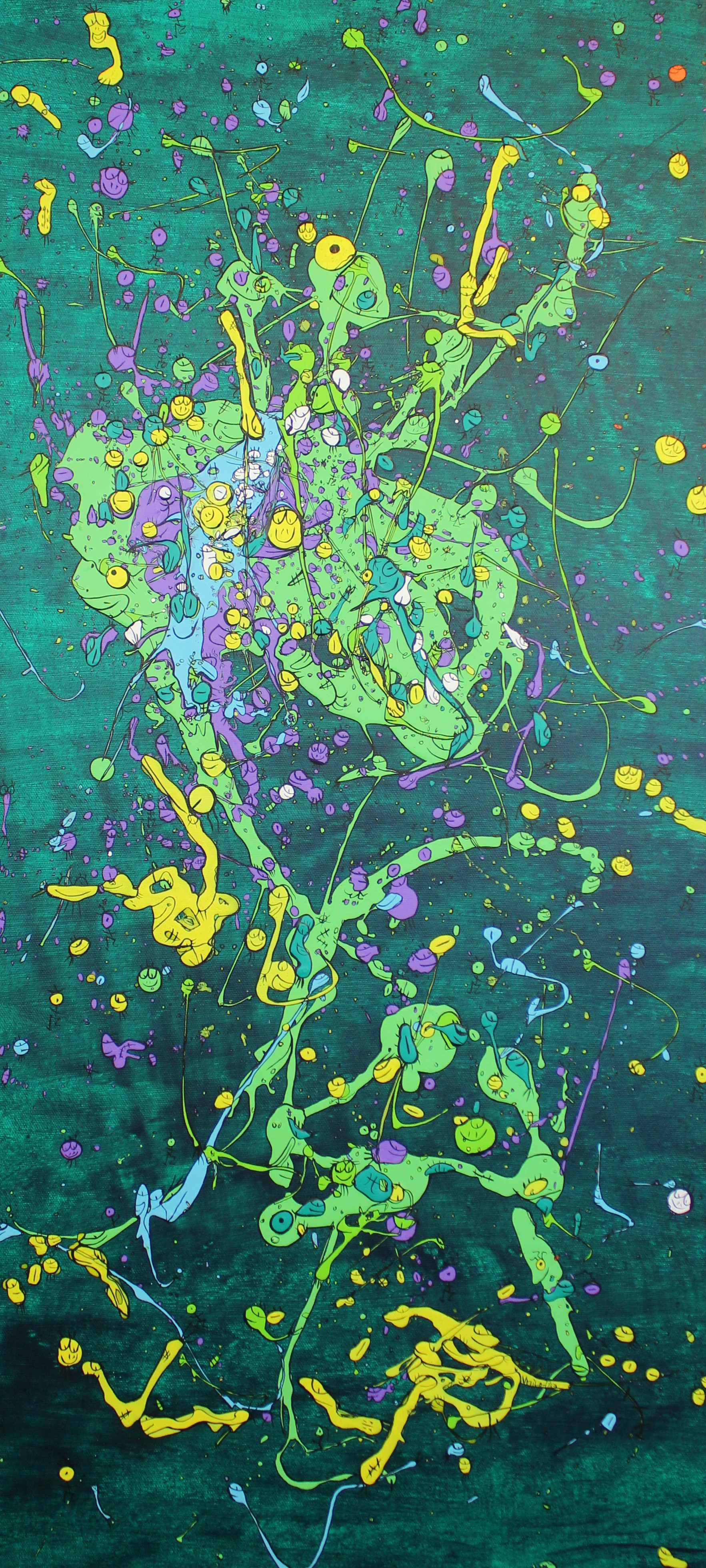 Life's wonder Acrylic 2022 Size 88x40 cm