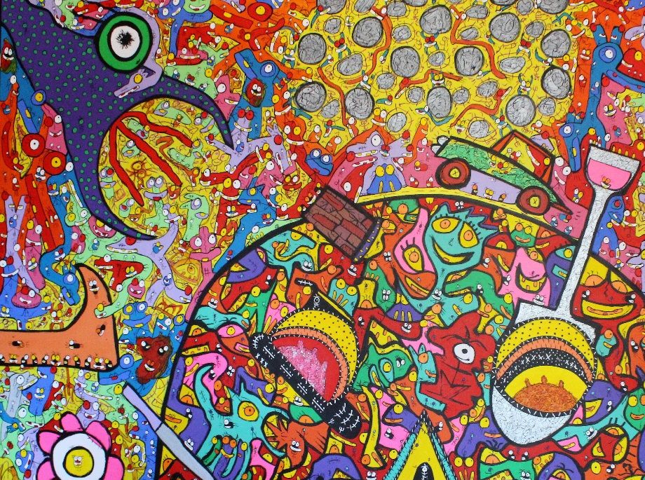 Things That Hit My Head 
Acrylic 2018 Size 150x200 cm
Copyright ©Vhilo