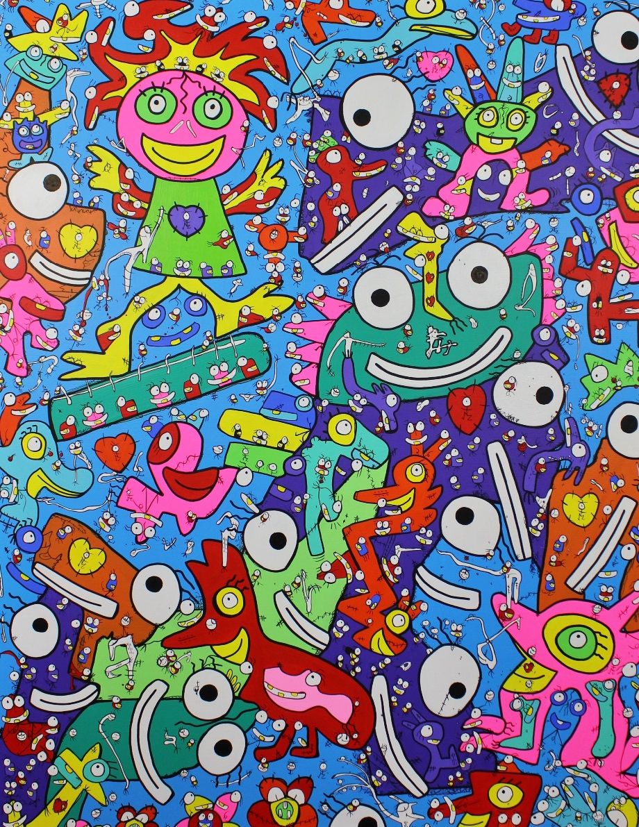 Another Kind Of Angels 
Acrylic 2020 Size 130x100 cm
Copyright ©Vhilo