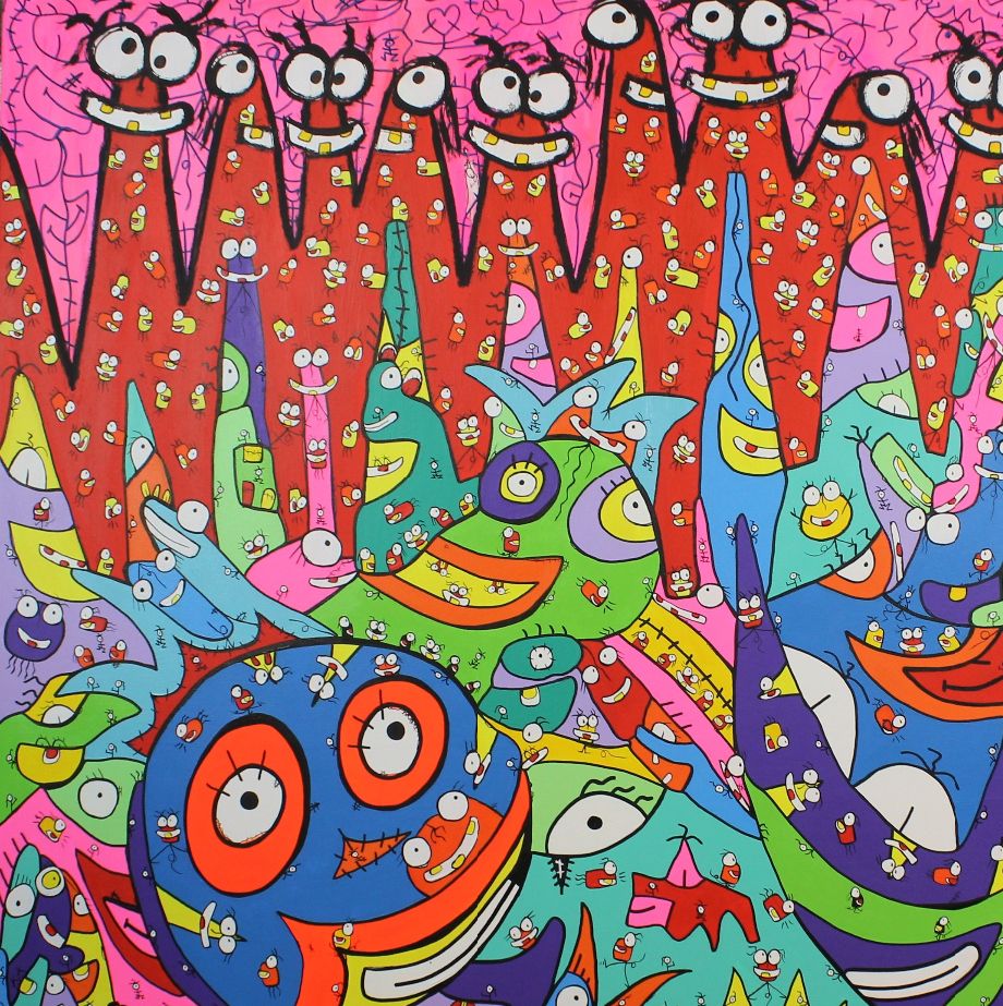 The Cuckoo's Nest Acrylic 2020 Size 130x130 cm Copyright ©Vhilo